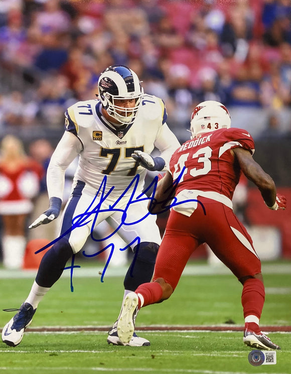 Andrew Whitworth Signed 11x14 Los Angeles Rams Photo BAS Sports Integrity