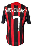 Andriy Shevchenko Signed AC Milan Adidas Soccer Jersey 2 BAS