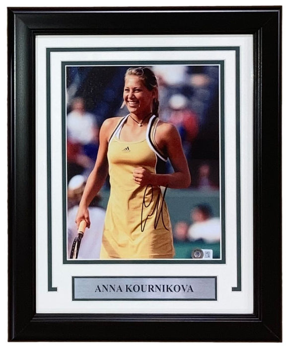 Anna Kournikova Signed Framed 8x10 Tennis Photo BAS