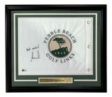 Annika Sorenstam Signed Framed Pebble Beach Golf Flag BAS