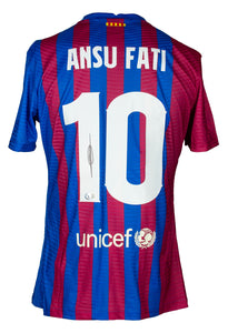 Ansu Fati Signed FC Barcelona Soccer Jersey BAS