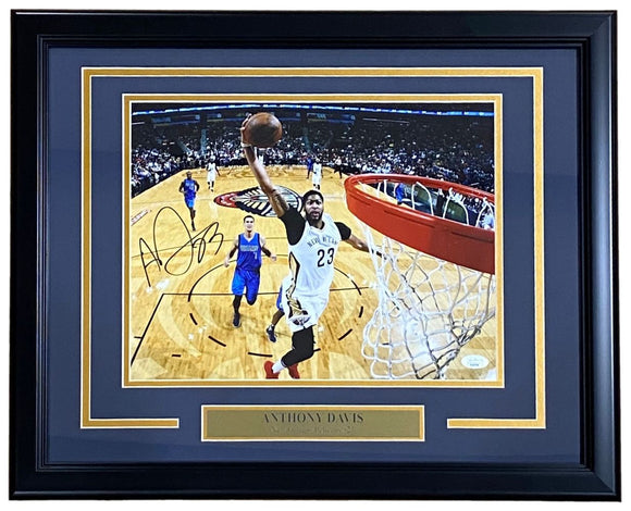 Anthony Davis Signed Framed 11x14 New Orleans Pelicans Photo JSA