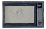 Anthony Munoz Cincinnati Bengals Signed Slabbed Index Card BAS - Sports Integrity
