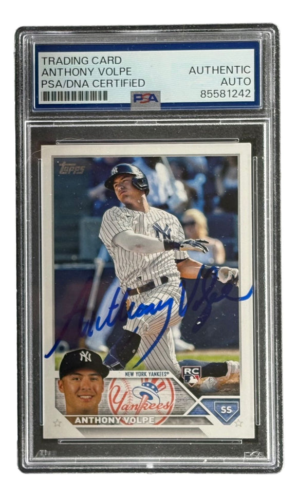 Anthony Volpe Signed 2023 Topps #460 New York Yankees Rookie Card PSA