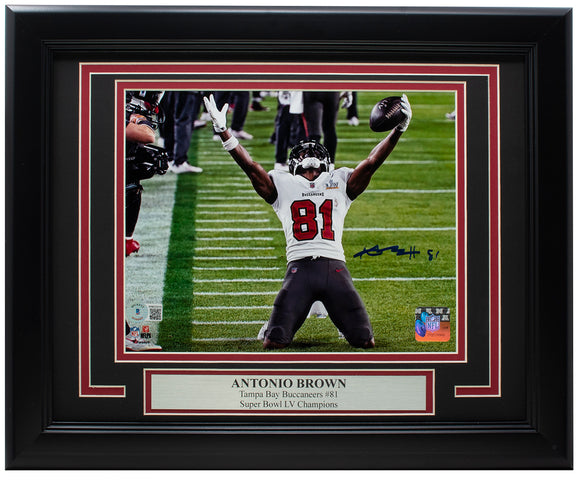 Antonio Brown Signed Framed 8x10 Tampa Bay Buccaneers Photo BAS Sports Integrity