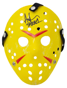 Ari Lehman Signed Yellow Jason Voorhees Hockey Mask Jason 1 Inscribed JSA ITP