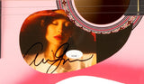 Ariana Grande Signed Eternal Sunshine 38" Pink Acoustic Guitar JSA Hologram