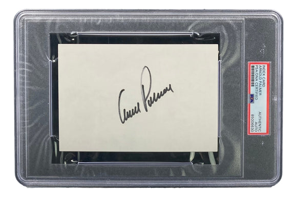 Arnold Palmer Signed Slabbed Index Card PSA/DNA Sports Integrity