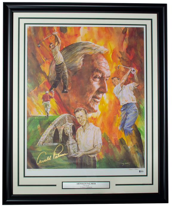 Arnold Palmer Signed Framed 25x30 Golf Collage Photo BAS Hologram Sports Integrity