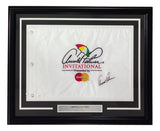Arnold Palmer Signed Framed Arnold Palmer Invitational White Golf Flag JSA LOA