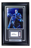 Sports Integrity’s Arnold Schwarzenegger Signed Framed Cut Sig features an 11x14 Terminator photo, signature card, and nameplate, PSA certified.