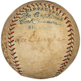 Babe Ruth New York Yankees Signed 1928 1st Home Run Baseball PSA+BAS