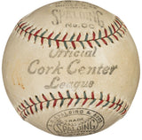 Babe Ruth Lou Gehrig New York Yankees Signed Spalding Baseball PSA AE07175