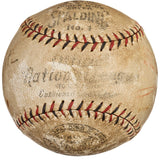 Babe Ruth Lou Gehrig New York Yankees Signed Spalding Baseball PSA+BAS LOA