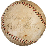 Babe Ruth Lou Gehrig New York Yankees Signed Spalding Baseball PSA+BAS LOA