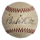 Babe Ruth Yankees 1920s Signed Spalding Junior League Baseball BAS+PSA Auto 8