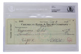 Babe Ruth Signed Slabbed Personal Bank Check Autograph Graded 9 BAS Sports Integrity