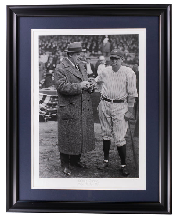 Babe Ruth 'Writing History' Framed 17x22 Historical Archive Giclee Sports Integrity