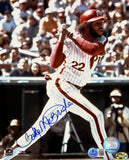 Bake McBride Signed 8x10 Philadelphia Phillies Photo BAS