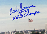 Bake Turner Signed 8x10 New York Jets Football Photo SB III Champs Insc BAS Sports Integrity