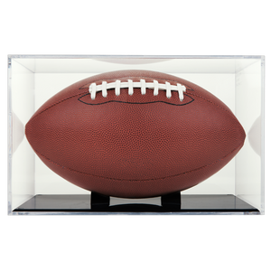 BallQube UV Grandstand Football Display W/ Black Stand Sports Integrity