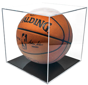 BallQube Grandstand Basketball Display W/ Black Stand Sports Integrity