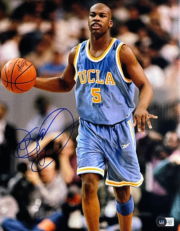 Baron Davis Signed 11x14 UCLA Bruins Basketball Photo BAS Sports Integrity