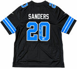 Barry Sanders Signed Detroit Lions Black Nike Game Replica Jersey Schwartz