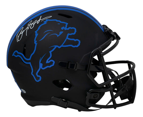 Barry Sanders Signed Detroit Lions Full Size Speed Replica Eclipse Helmet BAS