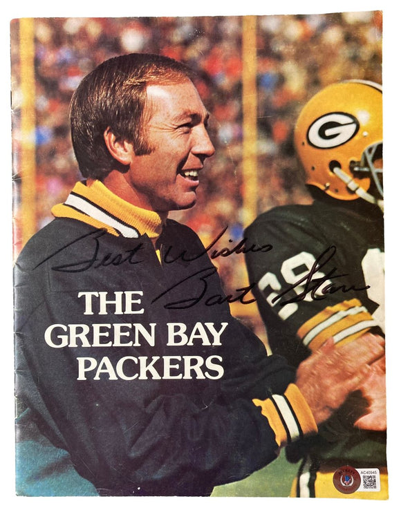 Bart Starr Signed Green Bay Packers Program BAS AC40945