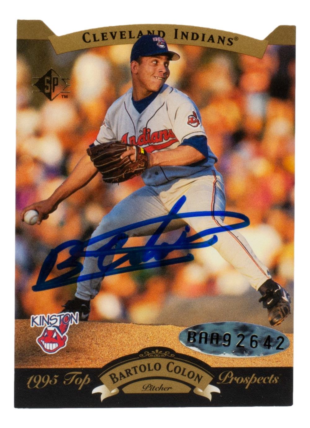 Bartolo Colon Signed Cleveland Indians 1995 Topps Prospects Card UDA