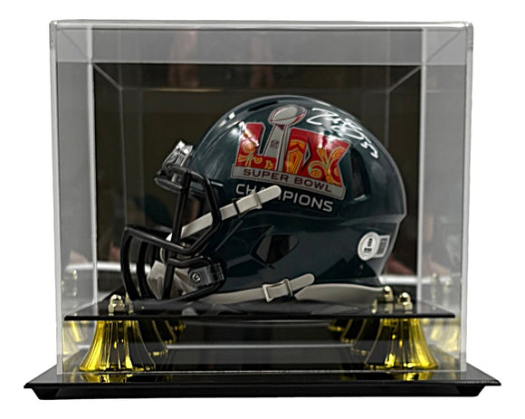 Zack Baun Signed Philadelphia Eagles Super Bowl 59 Mini Speed Helmet BAS w/ Case
