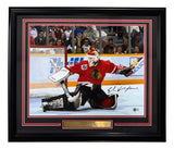 Ed Belfour Signed Framed 16x20 Chicago Blackhawks Photo BAS