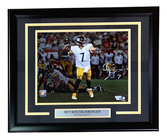 Ben Roethlisberger Signed Framed 11x14 Steelers SB XLIII Photo Fanatics