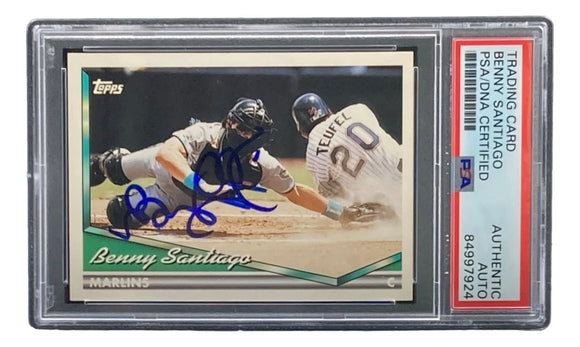 Benito Santiago Signed Florida Marlins 1994 Topps #370 Trading