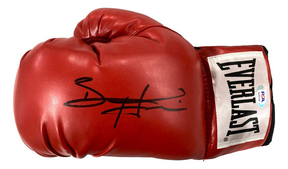 Bernard Hopkins Signed Everlast Red Left Handed Boxing Glove PSA