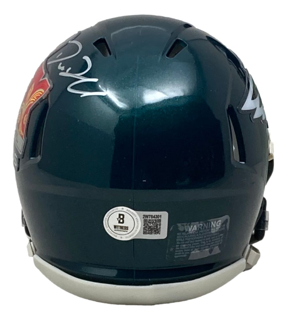 bowl helmet motorcycle Big Dom DiSandro Signed Philadelphia Eagles Super Bowl 59 LIX Mini Speed Helmet BAS