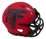 Bijan Robinson Signed Atlanta Falcons Rave Mini Speed Helmet BAS ITP