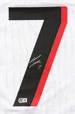 Bijan Robinson Atlanta Signed White Football Jersey BAS