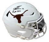 Bijan Robinson Signed Texas MIDI SpeedFlex Helmet Hook Em BAS