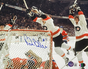 Bill Barber Signed 8x10 Philadelphia Flyers NHL Hockey Goal Photo BAS