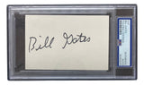 Bill Gates Microsoft Signed Slabbed Cut Signature PSA