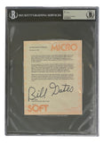Bill Gates Signed Slabbed Replica 1976 Microsoft Letter BAS