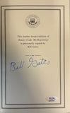 Bill Gates Signed Source Code My Beginnings 22kt Gold Leather Bound Book PSA/DNA