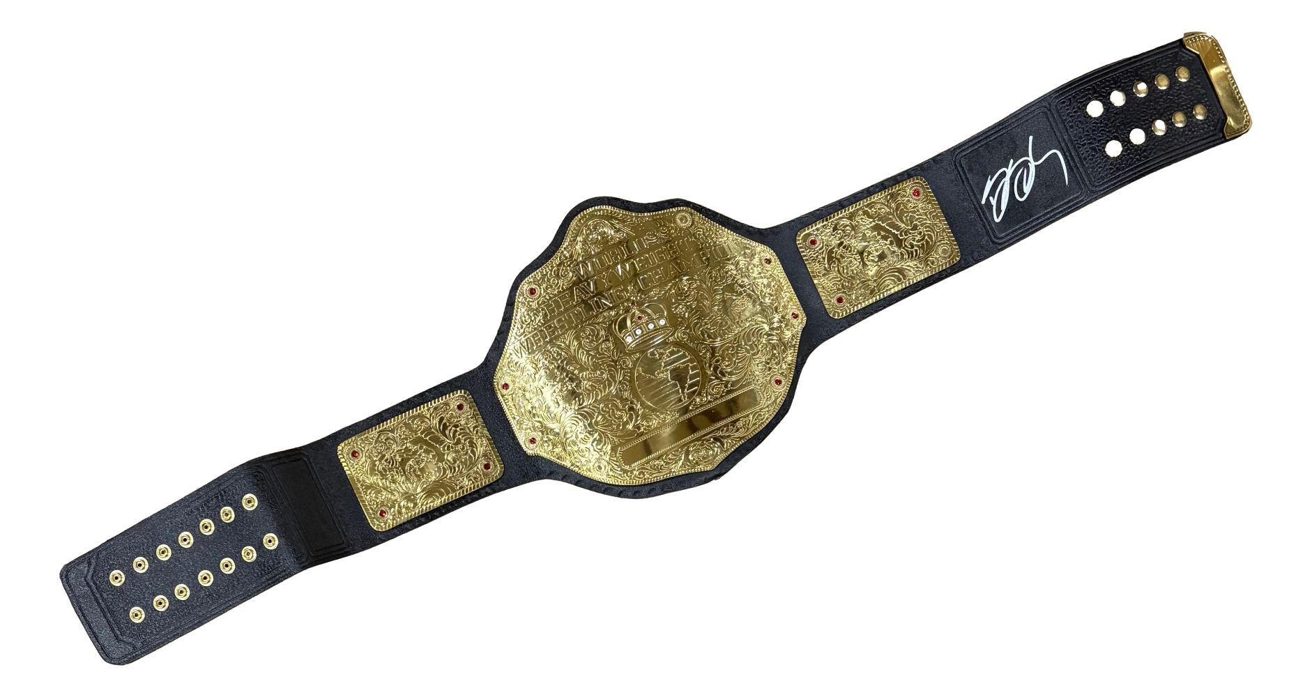 Bill Goldberg WCW Signed Full Size Big Gold Heavyweight  display picture 1