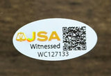 A Sports Integrity Bill Mazeroski Signed Framed 16x20 Pittsburgh Pirates Photo displays a gold and black “JSA Witnessed” oval sticker with a QR code and code “WC127133.”.