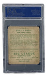Bill Terry Signed Slabbed 1933 Goudey #20 Trading Card PSA/DNA 65096321