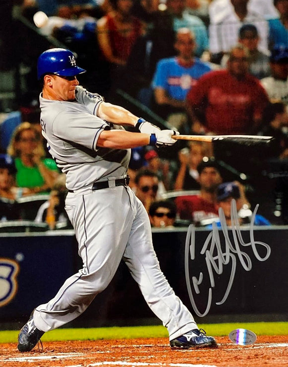 Chad Billingsley Signed 8x10 Los Angeles Dodgers Batting Photo SI
