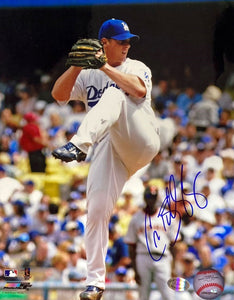 Chad Billingsley Signed 8x10 Los Angeles Dodgers Pitch Photo SI