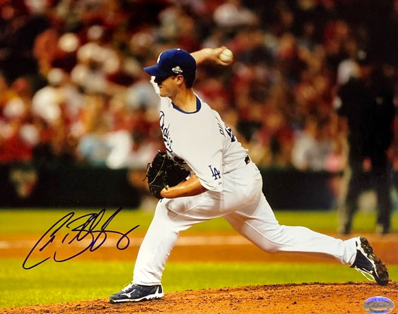 Chad Billingsley Signed 8x10 Los Angeles Dodgers Throw Photo SI